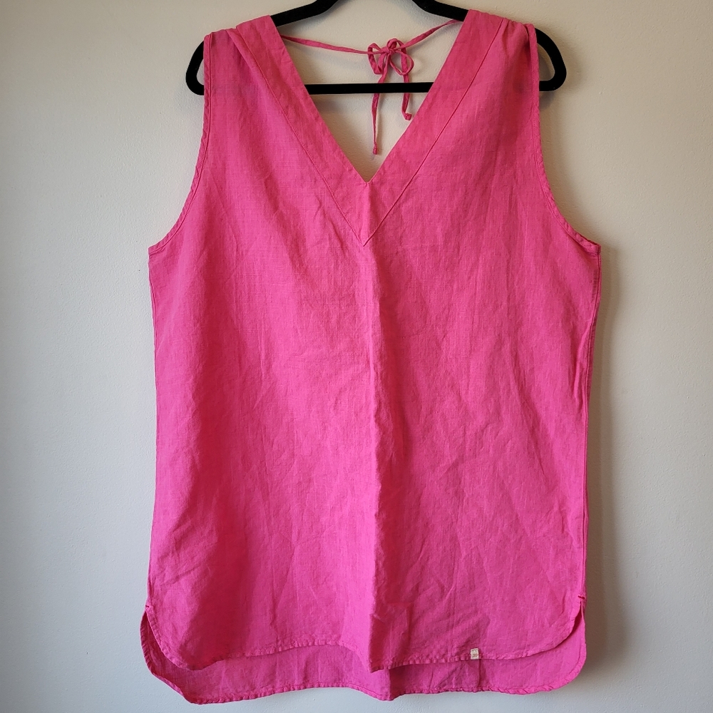 Havaianas Pink Linen Cotton Blend Top